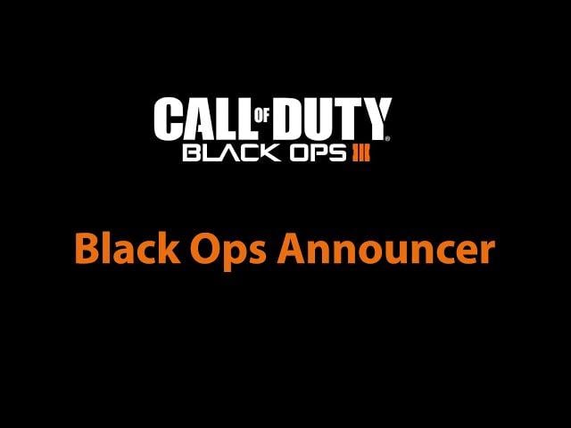 Call of Duty Black Ops 3 Announcer