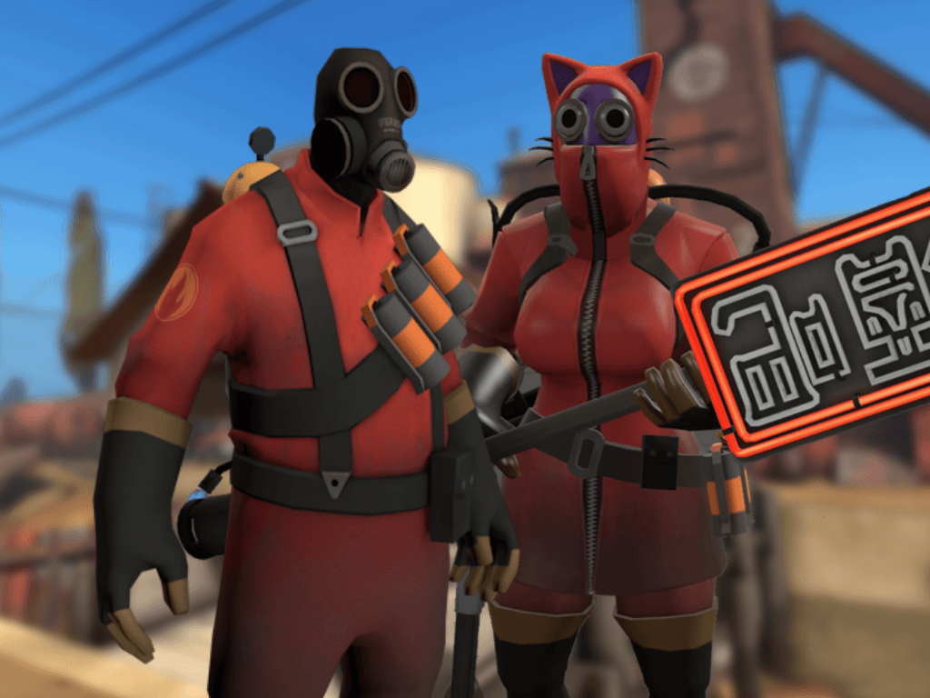 Pyro/Fempyro but they have actual voices (Team Fortress 2)