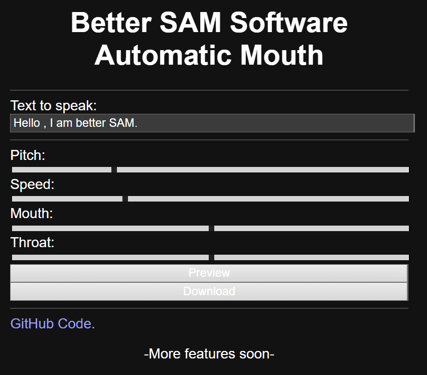 Better Software Automatic Mouth (BetterSAM)