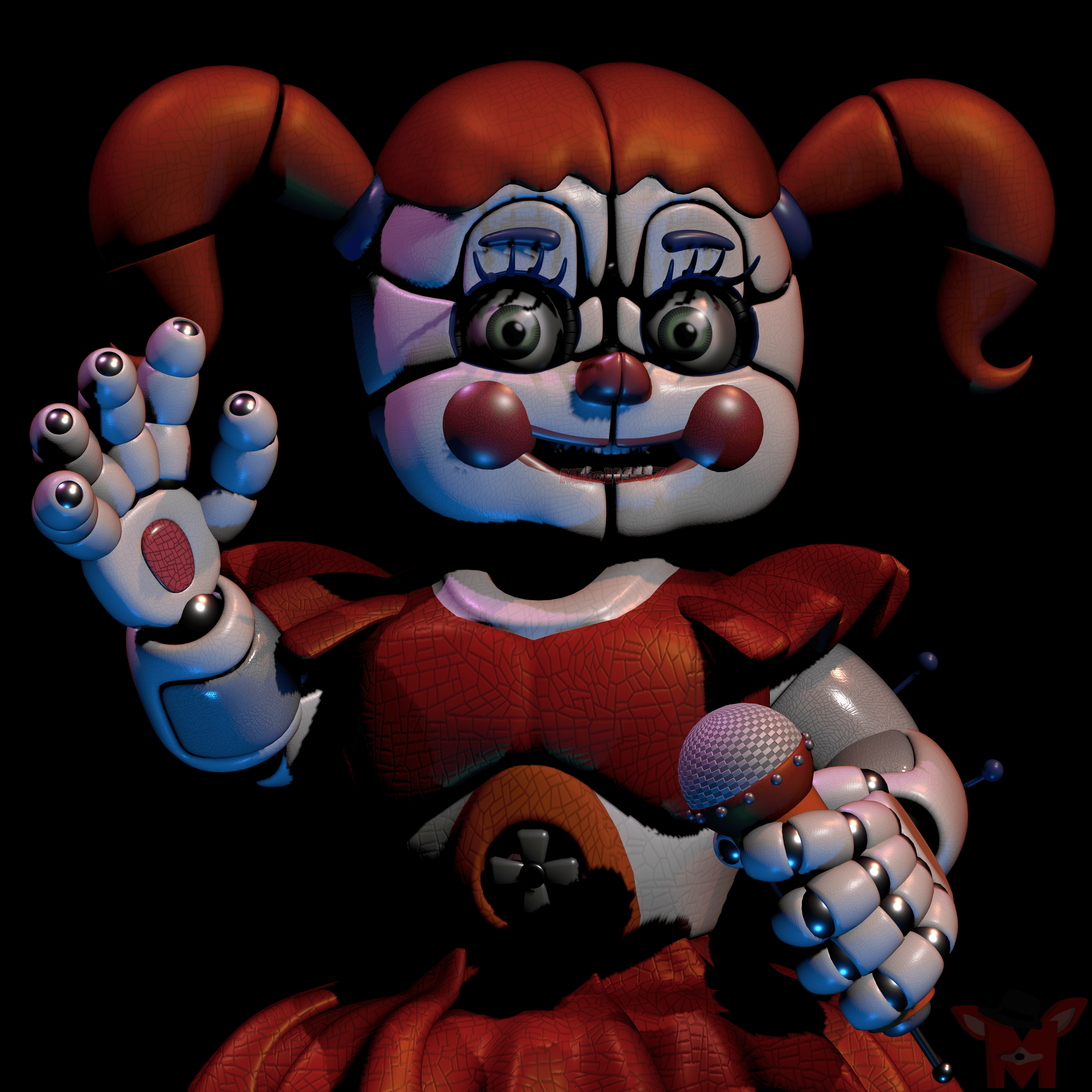 Funtime Freddy and Circus Baby (Five Nights at Freddy's Sister Location, Fnaf) O super