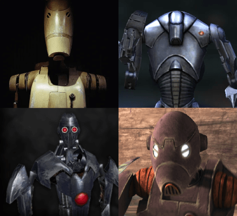 (Droid PACK) B1 Droid, B2 Super Droid, Bx Droid, Magma Guard (STAR WARS)