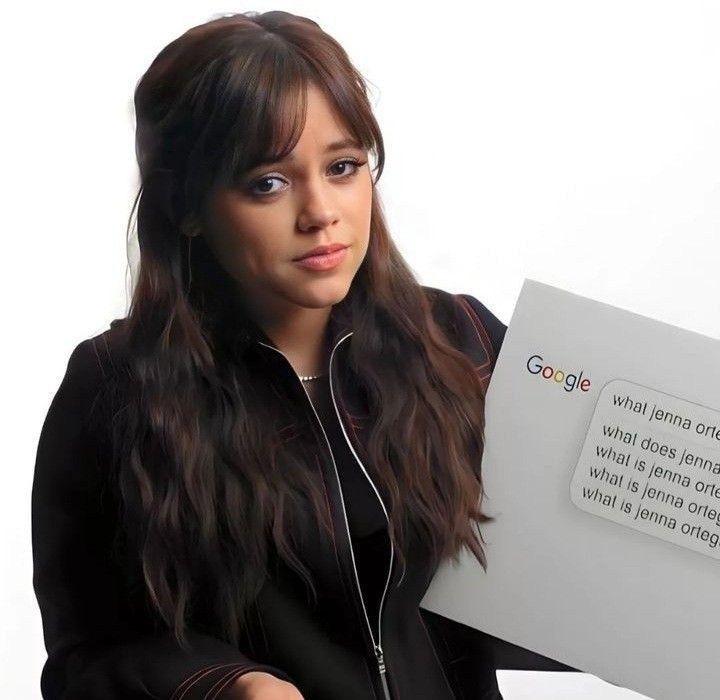 Jenna Ortega Speaking Questions About Google