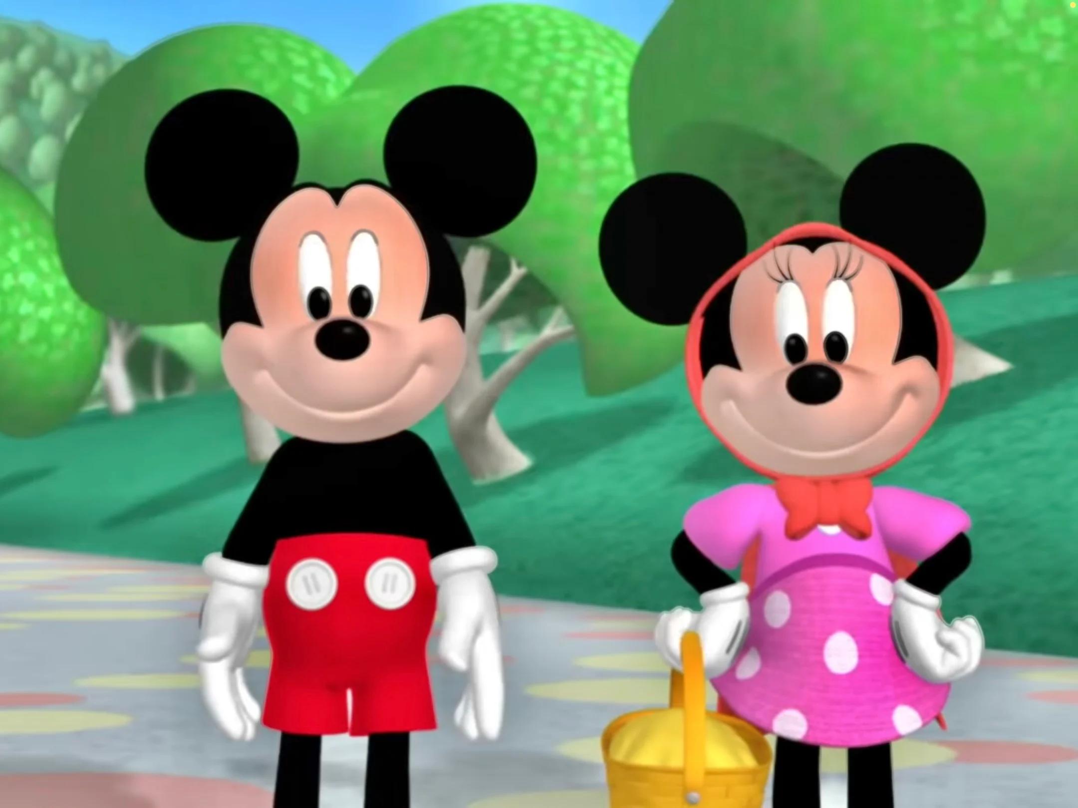 Mickey and Minnie Mouse