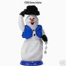 Gemmy Spinning Snowflake Snowman (2 Song)