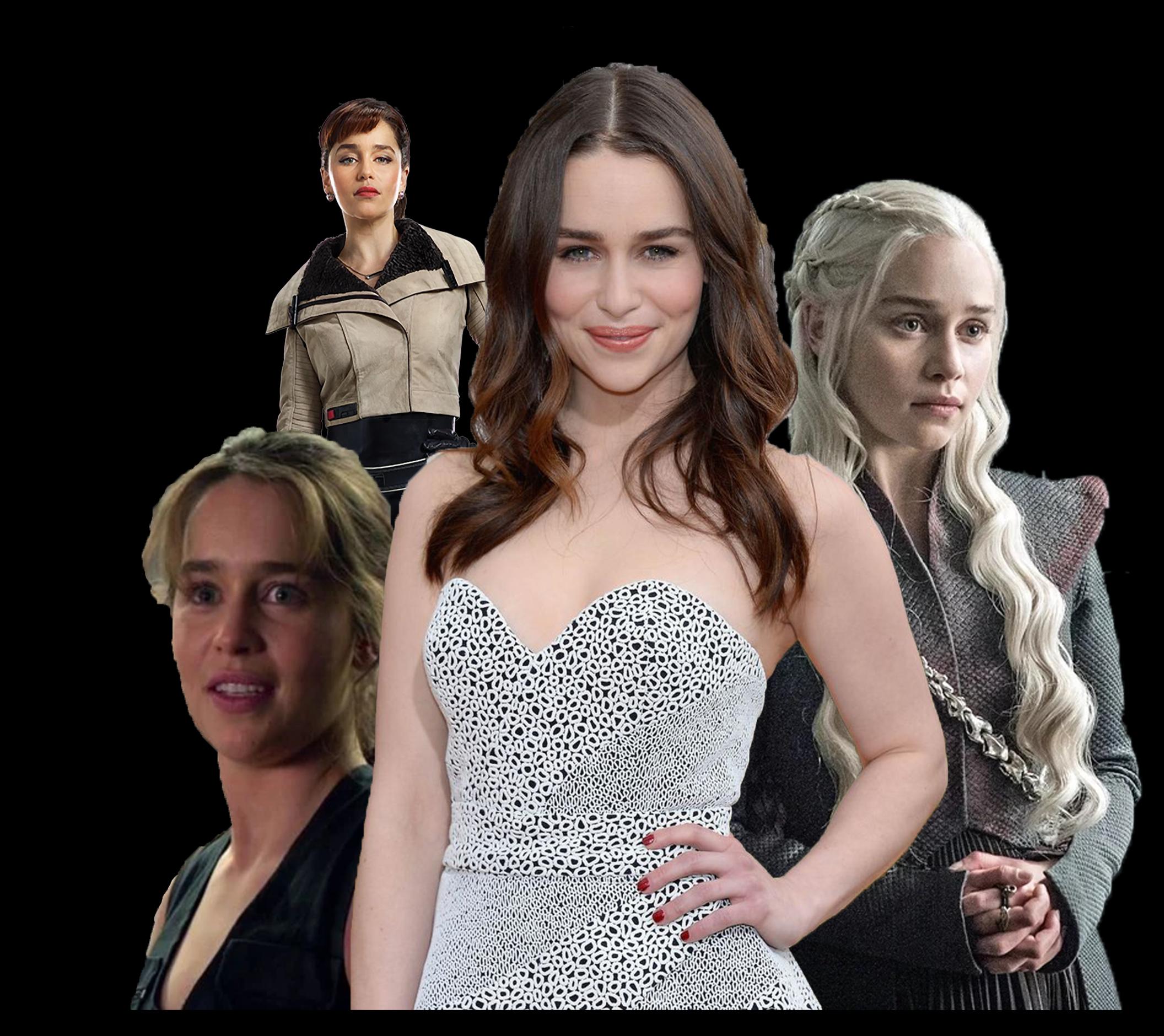 Emilia Clarke (Daenerys Targaryen, Qi'ra and Sarah Connor (Genisys))