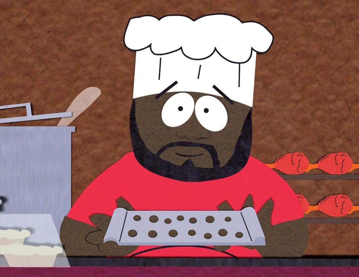 jerome "Chef" McElroy (Xavier coronel) Español Latino (south Park)