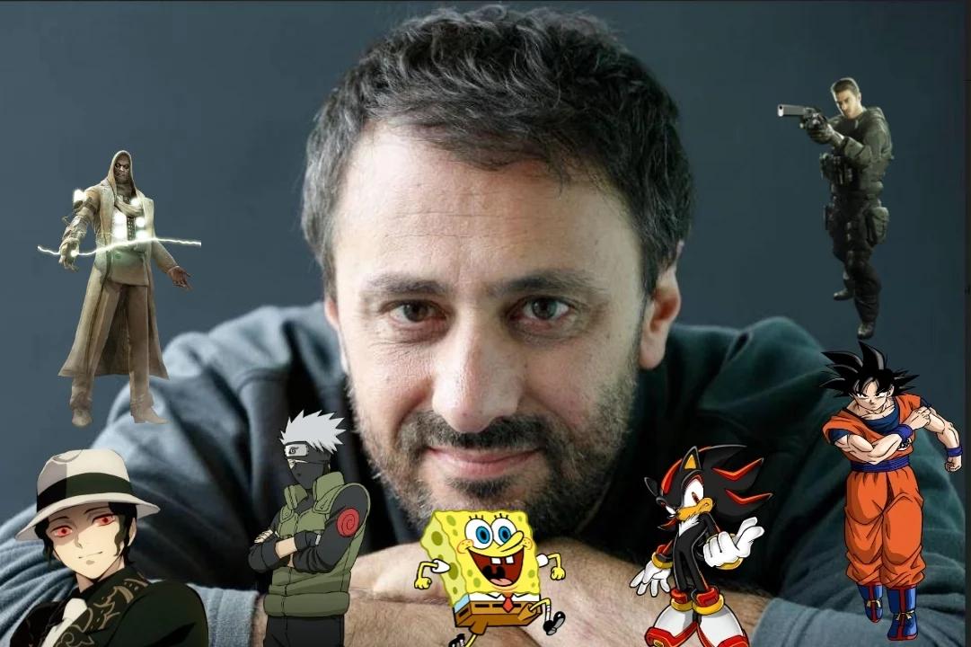 Claudio Moneta (Spongebob, Goku (DBS), Shadow the Hedgehog, Muzan, Kessler, Kakashi Hatake, Chris Redfield, Raiden)