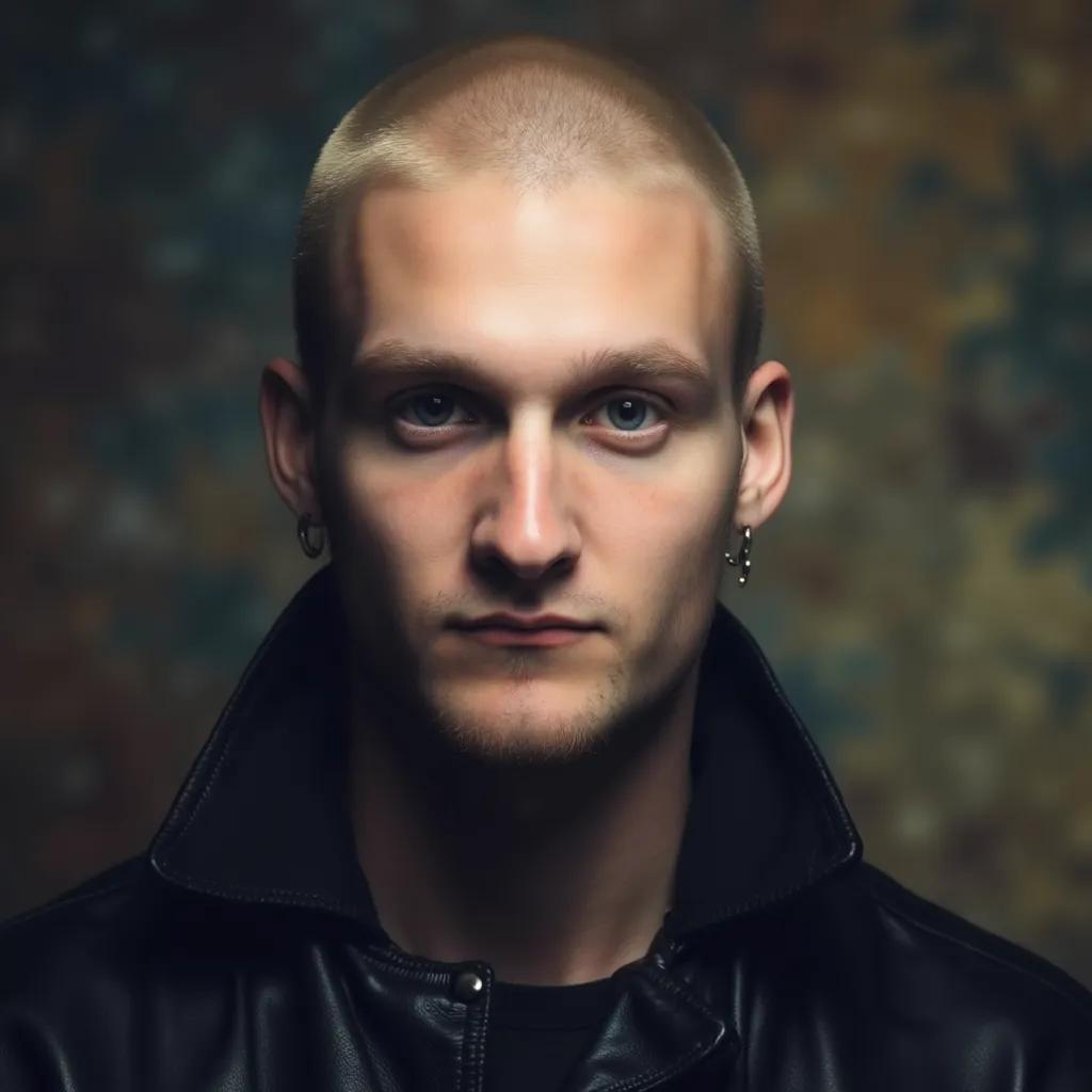 candid photo of LAYNE STALEY BALD, HAIRLESS, CUT, no more hair, gone, shaved head