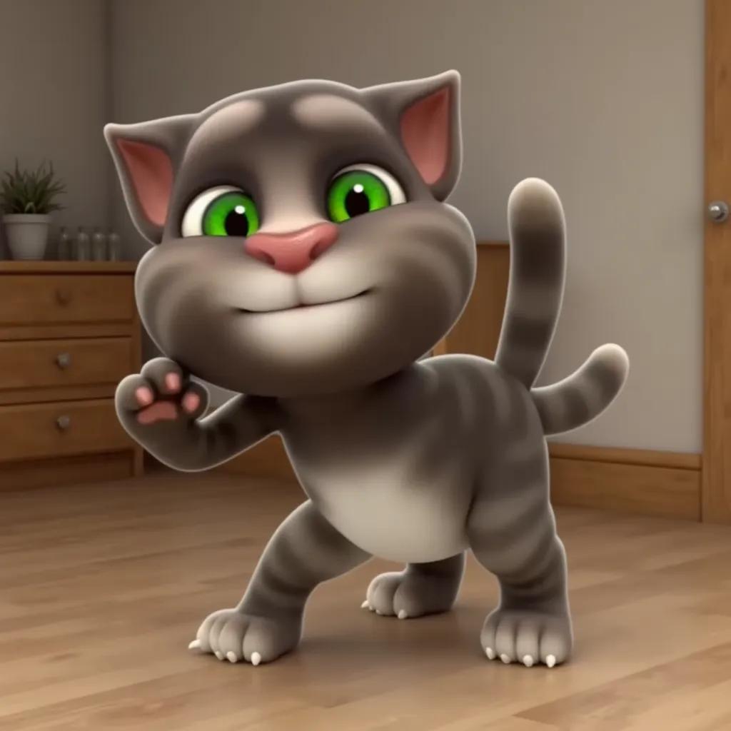  Talking Tom (2016) real cat on 4 legs with realistic fur