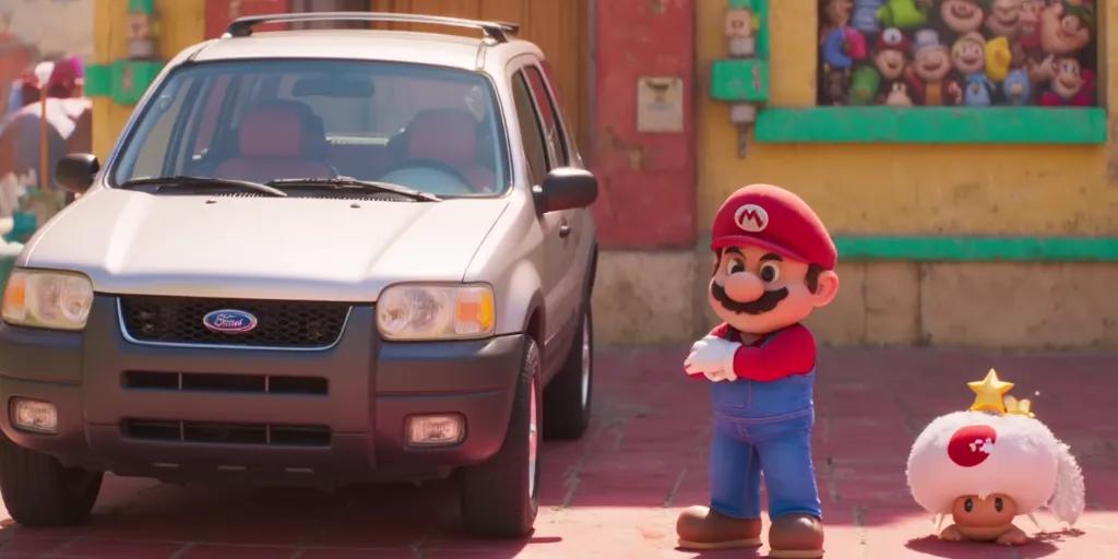 Illuminationstyle, Mario crossing his arms, standing next to silver 2003 Ford Escape