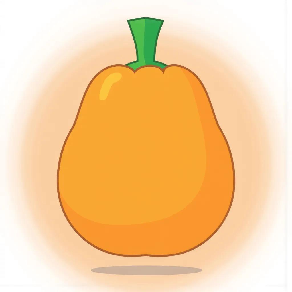 BFDI Asset BFDI Lyoiserinator, A Bright Orange Pumpkin, 2d cartoon, bfdi character style, simple background, clean lines, front view, high resolution, minimal shading on one side, a little depth.