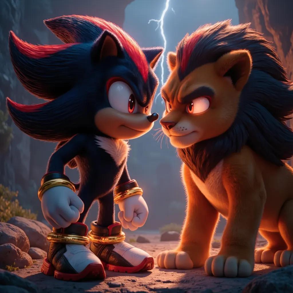 Red electric eyes. Shadow the hedgehog meets mufasa from the lion king