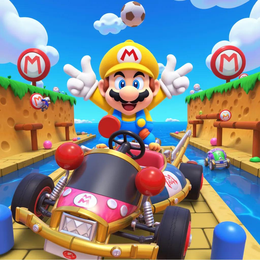 make a introduction splash screen in Mario Kart Tour | AI Image LoRA Model